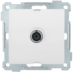 Розетка 1-местная телевизионная проходная РТВ10-0-Б BOLERO белый IEK