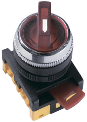 Переключатель АNСLR-22-3 на 3 фиксированных положения "I-O" 1з+1р неон/240В красный IEK