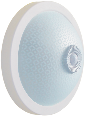 Светильник НПО3236Д 2х25 с датчиком движения белый IEK