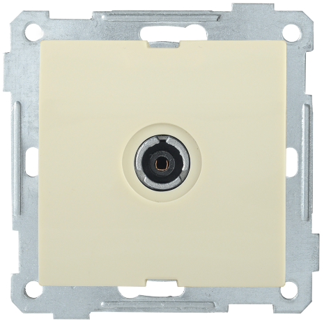 Розетка 1-местная телевизионная проходная РТВ10-0-Б BOLERO кремовый IEK