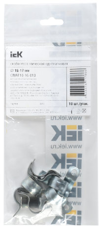 Скоба металлическая однолапковая d16-17мм (10шт/упак) IEK