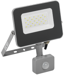 Прожектор светодиодный СДО 07-20Д с датчиком движения IP54 серый IEK