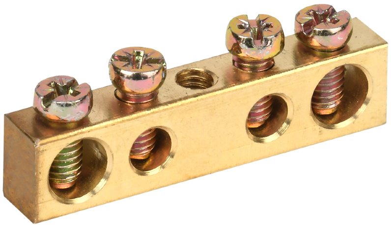 Шина PEN "земля-ноль" 6х9мм 4/1 (4группы/крепеж по центру) IEK