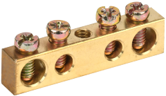 Шина PEN "земля-ноль" 6х9мм 4/1 (4группы/крепеж по центру) IEK