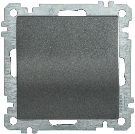 Выключатель 1-клавишный ВС10-1-0-Б 10А BOLERO антрацит IEK