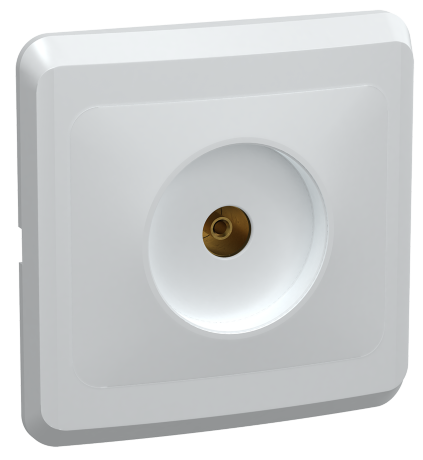 Розетка 1-местная телевизионная РТВ10-ВБ ВЕГА белый IEK