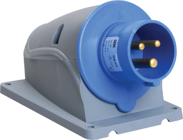 Вилка стационарная ССИ-513 16А-6ч/200-250В 2P+PE IP44 MAGNUM IEK