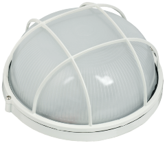 Светильник НПП1102 круг с решеткой 100Вт IP54 белый IEK