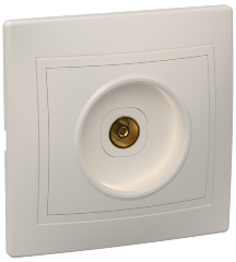 Розетка 1-местная телевизионная РТВ10-ККм КВАРТА кремовый IEK