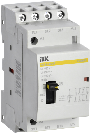 Контактор модульный с ручным управлением КМ20-40МР AC KARAT IEK