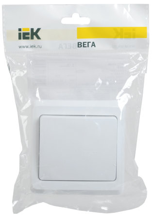 Выключатель 1-клавишный ВС10-1-0-ВБ 10А ВЕГА белый IEK