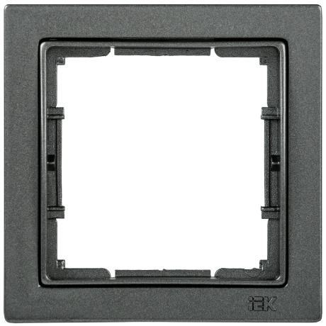 Рамка 1-местная квадратная РУ-1-БА BOLERO Q1 антрацит IEK