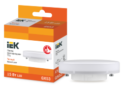 Лампа светодиодная T75 таблетка 15Вт 230В 3000К GX53 IEK