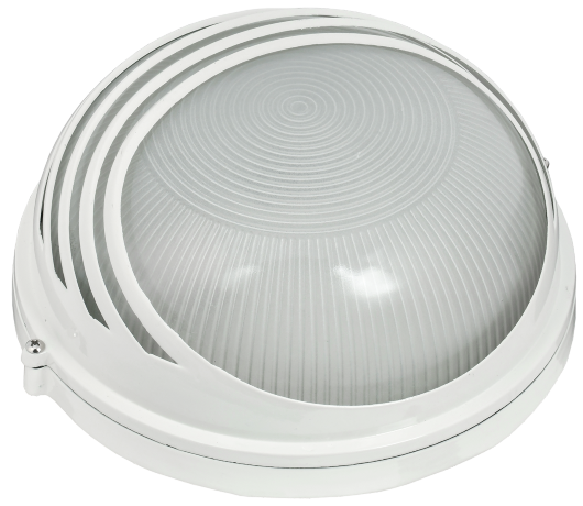 Светильник НПП1107 круг ресничка 100Вт IP54 белый IEK