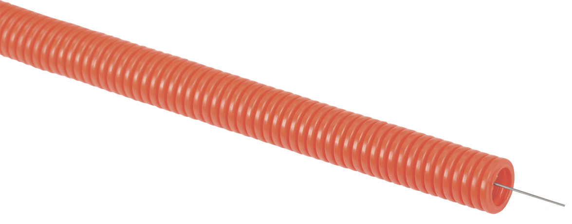 Труба гофрированная ПНД d=16мм с зондом оранжевая (50м) IEK