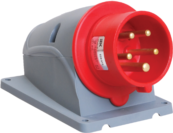 Вилка стационарная ССИ-515 16А-6ч/200/346-240/415В 3Р+РЕ+N IP44 MAGNUM IEK