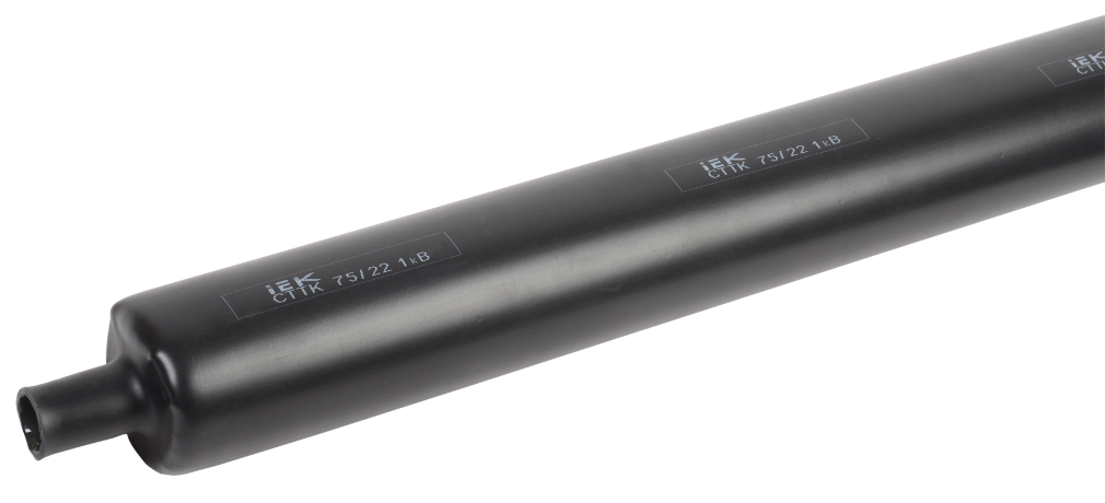 Трубка термоусаживаемая СТТК 75/22 3:1 черная с клеем (1м/упак) IEK