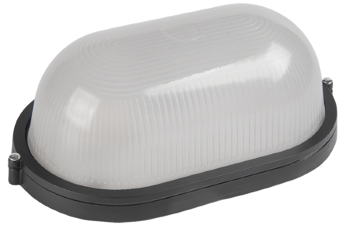 Светильник НПП1201 овал 100Вт IP54 черный IEK