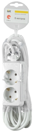 Удлинитель У02 2 места 2P+PE/5м 3х1мм2 16А/250В IEK