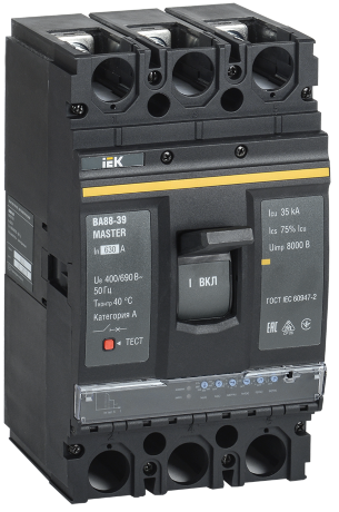 Выключатель автоматический ВА88-39 3Р 630А 35кА MASTER с электронным расцепителем IEK