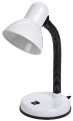 LIGHTING Светильник настольный 1002 на подставке Е27 белый IEK