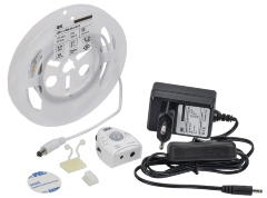Комплект светодиодной подсветки "Сделай сам" (лента LED 1,2м LSR-2835WW60-4,8-IP20-12В + драйвер + датчик движения) IEK