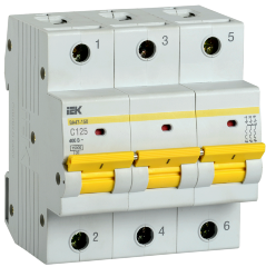 Выключатель автоматический ВА47-150 3Р 125А 15кА C IEK