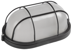 Светильник НПП1202 овал с решеткой 100Вт IP54 черный IEK