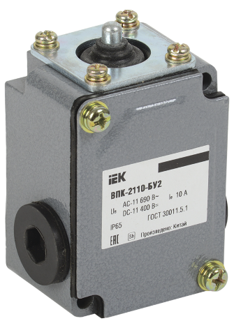 Выключатель концевой ВПК-2110-БУ2 толкатель IP65 IEK