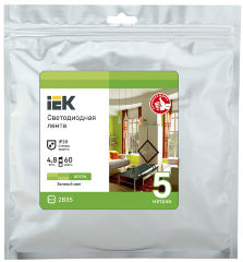 Лента светодиодная 5м LSR-2835G60-4,8-IP20-12В IEK