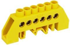 Шина PE "земля" в комбинированном DIN-изоляторе типа "Стойка" ШНИ-8х12-6-КС-Ж IEK