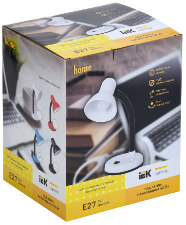 LIGHTING Светильник настольный 1002 на подставке Е27 синий IEK