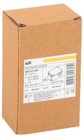 Выключатель концевой ВПК-2111-БУ2 толкатель с роликом IP65 IEK