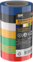Изолента 0,15х15мм 5м (7шт/компл) IEK
