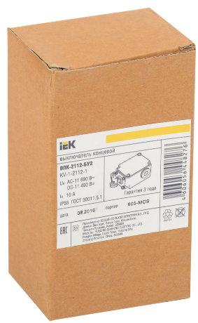 Выключатель концевой ВПК-2112-БУ2 рычаг с роликом IP65 IEK