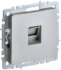 BRITE Розетка компьютерная RJ45 кат.5E РК10-БрА алюминий IEK
