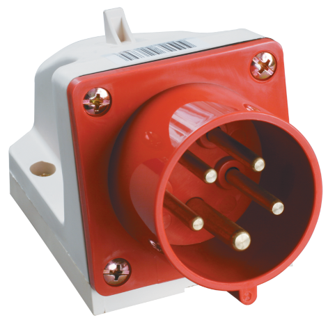 Вилка стационарная ССИ-525 3Р+РЕ+N 32А 380-415В IP44 IEK