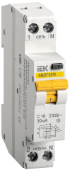 Автоматический выключатель дифференциального тока АВДТ32М С16 30мА IEK