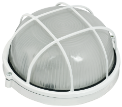 Светильник НПП1302 круг с решеткой 60Вт IP54 белый IEK