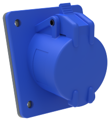 Розетка встраиваемая ССИ-413 16А-6ч/200-250В 2Р+PЕ IP44 MAGNUM IEK