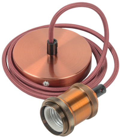 Патрон подвесной Пал27-04-К58 E27 со шнуром 1,5м RETRO бронза IEK