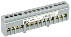 Шина L "фаза" в корпусном изоляторе на DIN-рейку ШНИ-6х9-14-К-Ср IEK