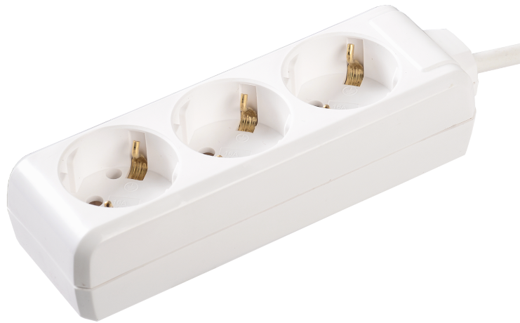 Удлинитель У03 3 места 2P+PE/1,5м 3х1мм2 16А/250В IEK
