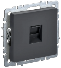 BRITE Розетка компьютерная RJ45 кат.5E РК10-БрГ графит IEK