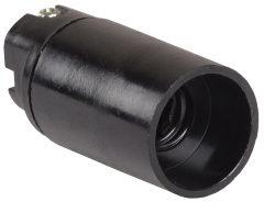 Патрон подвесной Пкб14-04-К01 карболитовый Е14 черный (50шт) (стикер на изделии) IEK