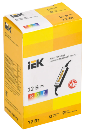 Контроллер без ПДУ К RGB 3 канала 12В 2А 72Вт IEK