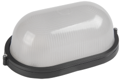 Светильник НПП1401 овал 60Вт IP54 черный IEK