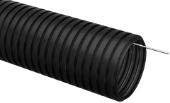 Труба гофрированная ПНД d=20мм с зондом черная (50м) IEK