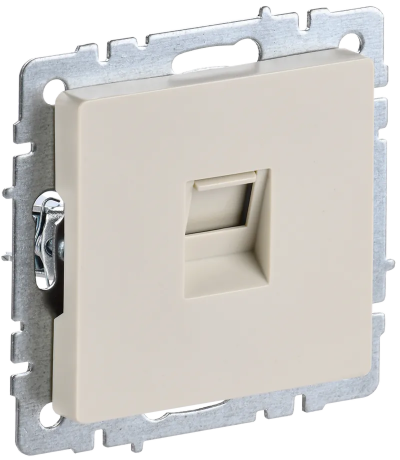 BRITE Розетка компьютерная RJ45 кат.5E РК10-БрКр бежевый IEK