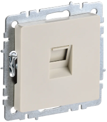 BRITE Розетка компьютерная RJ45 кат.5E РК10-БрКр бежевый IEK